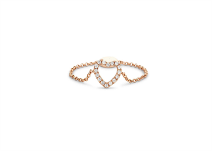 Heart Chain Ring